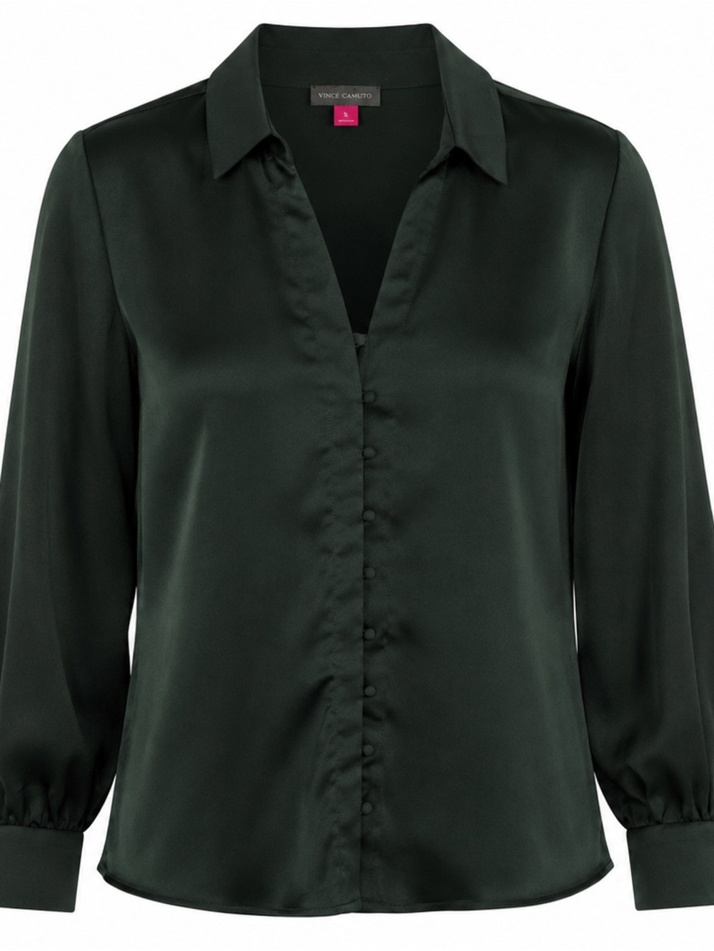 Vince Camuto Jewel Tone Satin Blouse | NWT